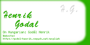 henrik godal business card